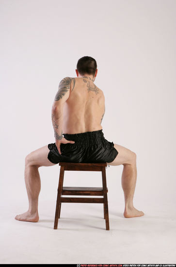 Man Adult Athletic White Fitness poses Sitting poses Sportswear