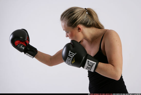 Woman Adult Athletic White Fist fight Detailed photos Sportswear