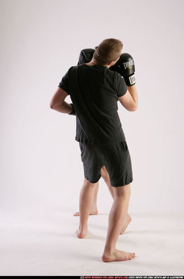 Adult Athletic White Fist fight Standing poses Sportswear Men