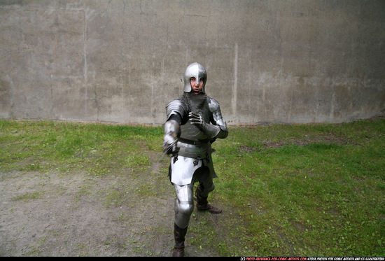 Man Adult Average White Fighting with sword Standing poses Army