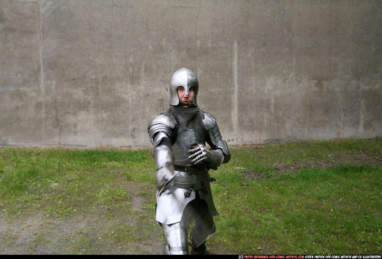 Man Adult Average White Fighting with sword Standing poses Army