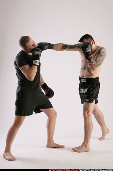 Adult Athletic White Fist fight Standing poses Sportswear Men