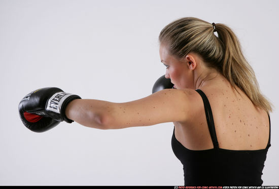 Woman Adult Athletic White Fist fight Detailed photos Sportswear