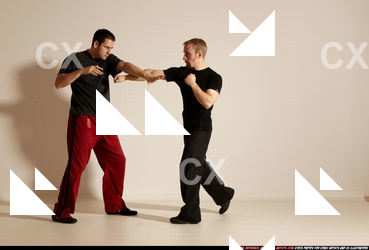 Adult Athletic White Fist fight Moving poses Sportswear Men