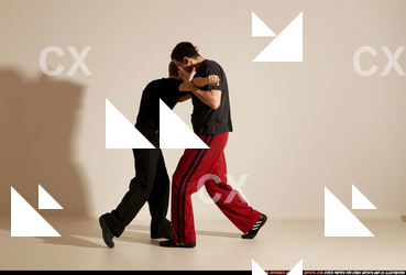 Adult Athletic White Fist fight Moving poses Sportswear Men