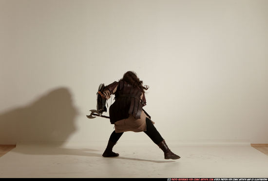 Man Adult Average White Fighting with sword Moving poses Army