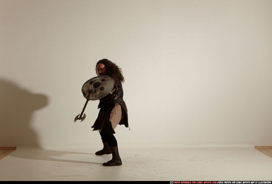 Man Adult Average White Fighting with sword Moving poses Army