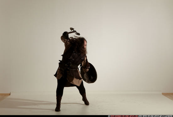 Man Adult Average White Fighting with sword Moving poses Army