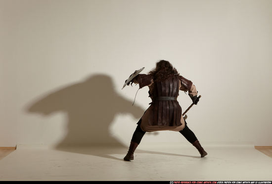 Man Adult Average White Fighting with sword Moving poses Army