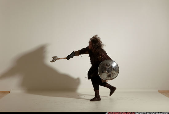 Man Adult Average White Fighting with sword Moving poses Army