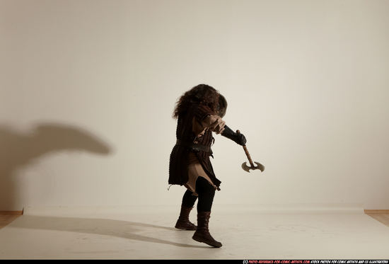 Man Adult Average White Fighting with sword Moving poses Army