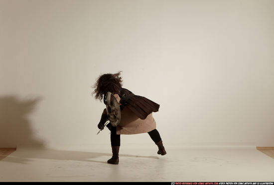 Man Adult Average White Fighting with sword Moving poses Army