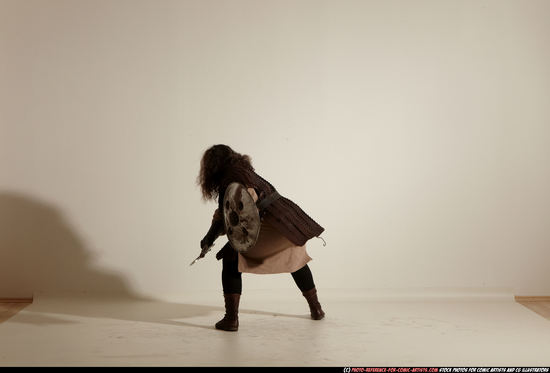 Man Adult Average White Fighting with sword Moving poses Army