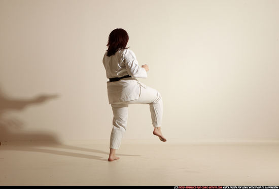 Woman Adult Average White Martial art Moving poses Sportswear