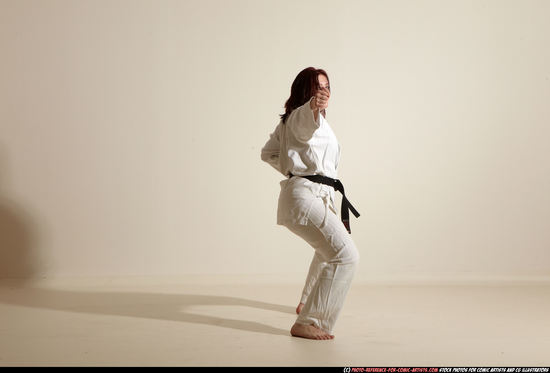 Woman Adult Average White Martial art Moving poses Sportswear