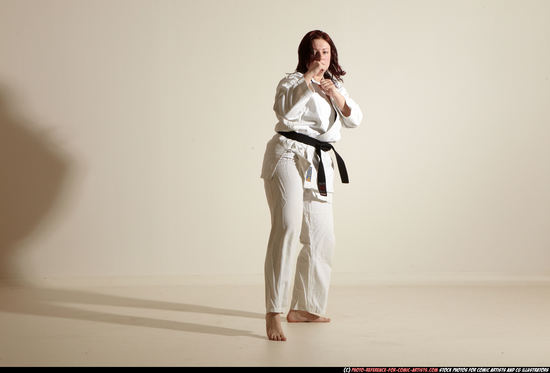 Woman Adult Average White Martial art Moving poses Sportswear