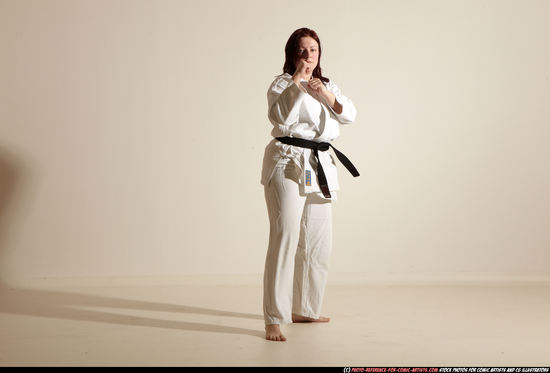 Woman Adult Average White Martial art Moving poses Sportswear