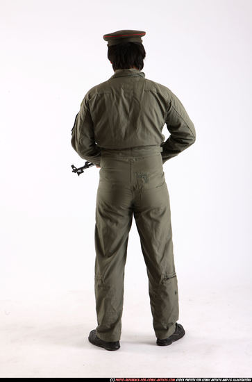 Man Adult Average Neutral Standing poses Army Asian