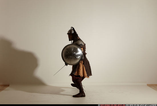 Man Adult Average White Fighting with sword Moving poses Army