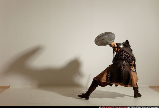 Man Adult Average White Fighting with sword Moving poses Army