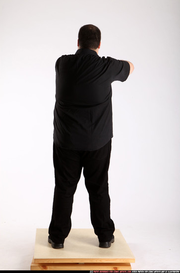 Man Adult Chubby White Fighting with gun Standing poses Casual