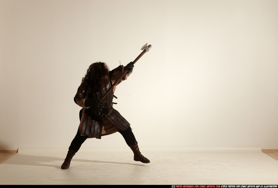 Man Adult Average White Fighting with sword Moving poses Army