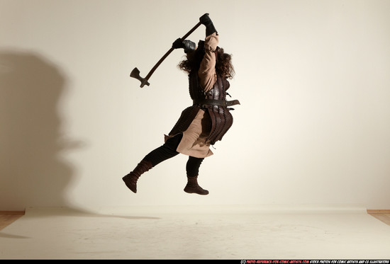 Man Adult Average White Fighting with sword Moving poses Army