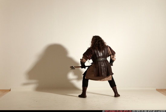 Man Adult Average White Fighting with sword Moving poses Army