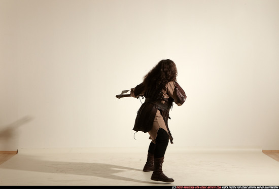 Man Adult Average White Fighting with sword Moving poses Army