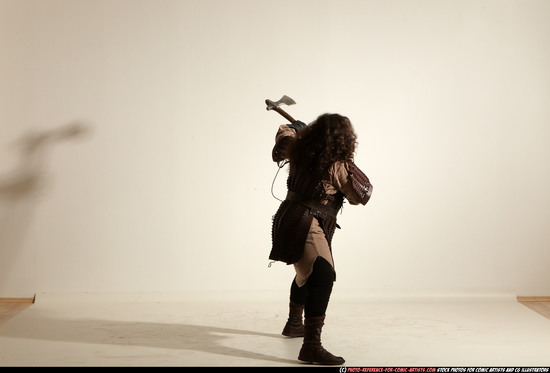 Man Adult Average White Fighting with sword Moving poses Army