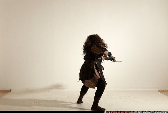 Man Adult Average White Fighting with sword Moving poses Army