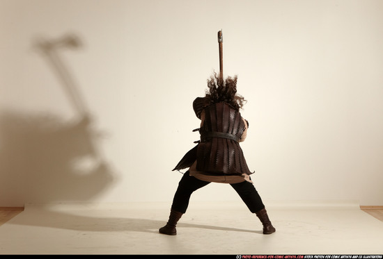 Man Adult Average White Fighting with sword Moving poses Army