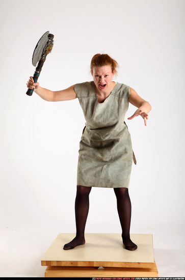 Woman Adult Average White Fighting with sword Standing poses Army