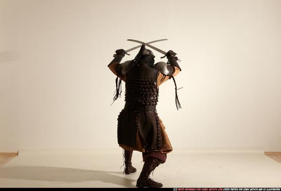 Man Adult Average White Fighting with sword Moving poses Army