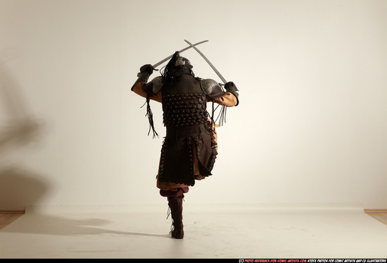 Man Adult Average White Fighting with sword Moving poses Army