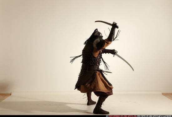 Man Adult Average White Fighting with sword Moving poses Army