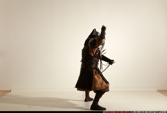 Man Adult Average White Fighting with sword Moving poses Army