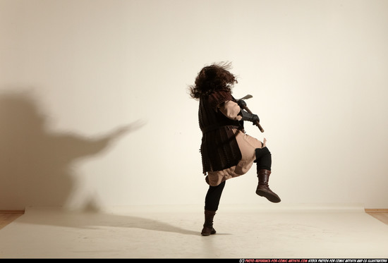 Man Adult Average White Fighting with sword Moving poses Army