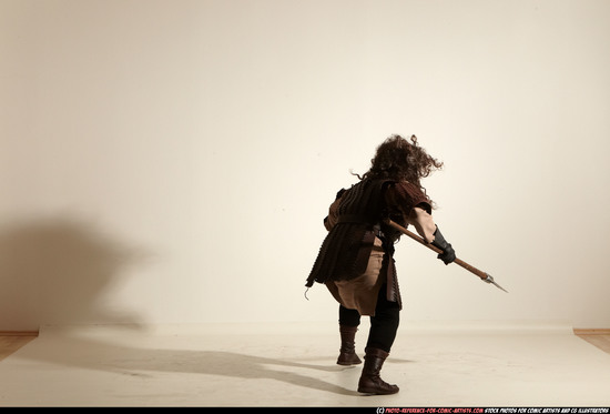 Man Adult Average White Fighting with sword Moving poses Army