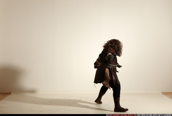 Man Adult Average White Fighting with sword Moving poses Army