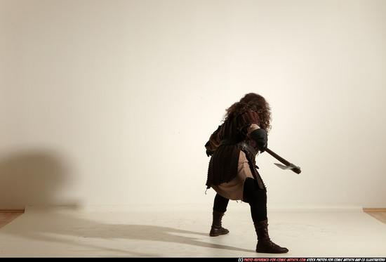 Man Adult Average White Fighting with sword Moving poses Army