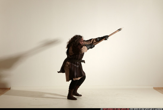 Man Adult Average White Fighting with sword Moving poses Army