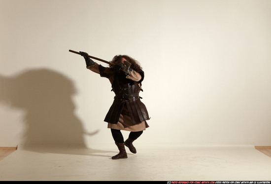 Man Adult Average White Fighting with sword Moving poses Army