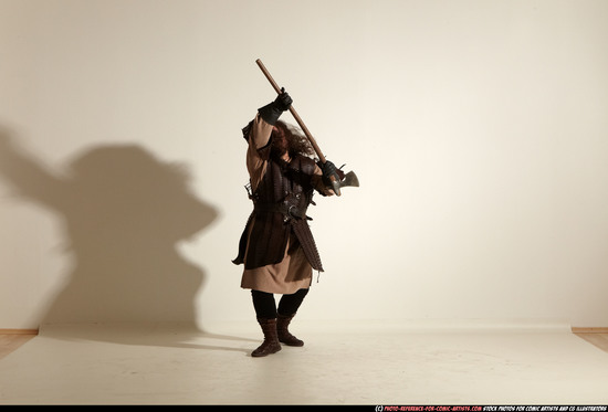 Man Adult Average White Fighting with sword Moving poses Army