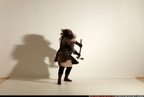 Man Adult Average White Fighting with sword Moving poses Army