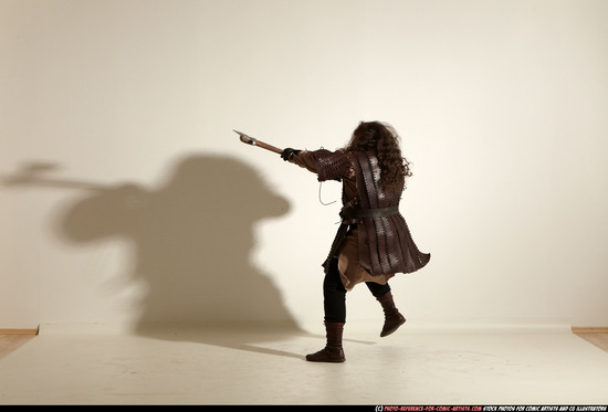 Man Adult Average White Fighting with sword Moving poses Army