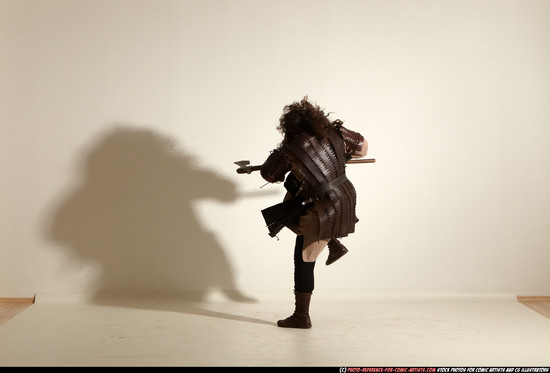 Man Adult Average White Fighting with sword Moving poses Army