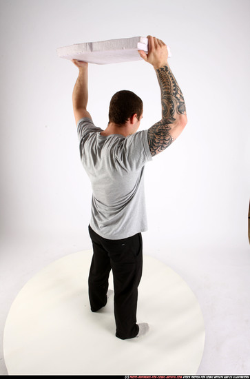 Man Adult Athletic White Throwing Standing poses Sportswear