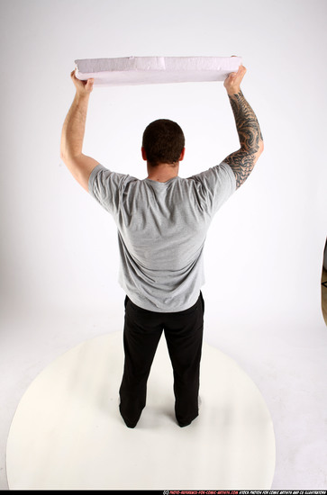 Man Adult Athletic White Throwing Standing poses Sportswear