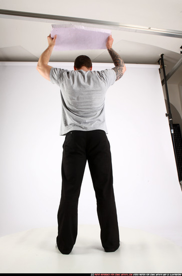 Man Adult Athletic White Throwing Standing poses Sportswear